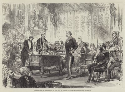 Presentation of the Freedom of the City of London to Lords Beaconsfield and Salisbury by Sir John Charles Robinson